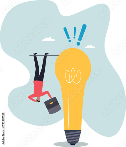 Think different to create unique idea, try another solution to solve business problem, creativity to develop and discover new thing,about a man and his life.