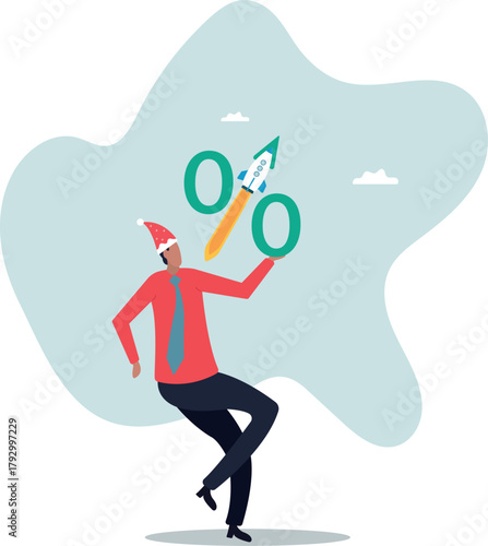 Interest rate rising up, Federal reserve or central bank raising policy, inflation or monetary percentage .about a man and his life.