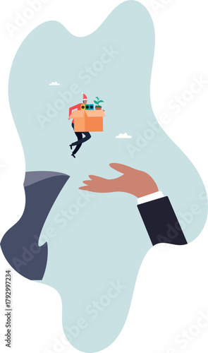 Change job or leaving company for new career opportunity, ambition and decision to change employer.about a man and his life.