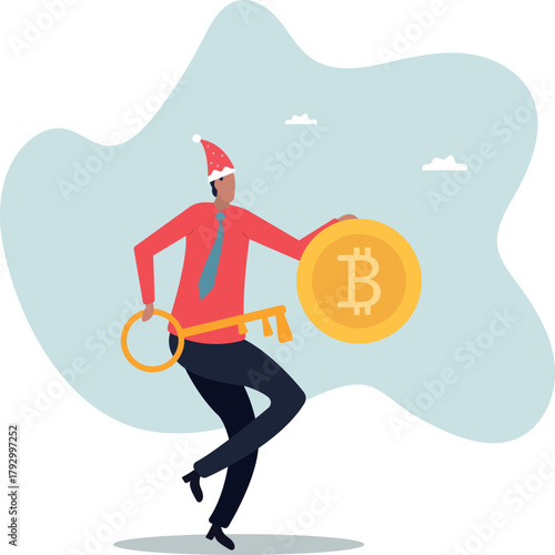 Private key or hardware wallet to store cryptocurrency or Bitcoin, security password or safety protection for crypto currency .about a man and his life.