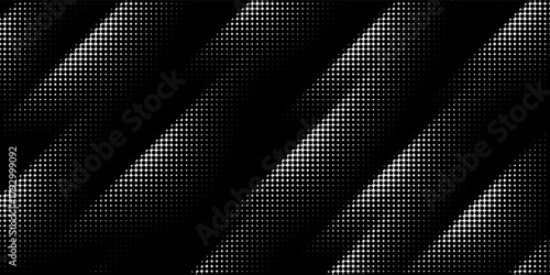 Grunge halftone gradient background. Faded grit noise texture. White and black sandy wallpaper. Retro pixelated backdrop. Anime or manga style comic overlay