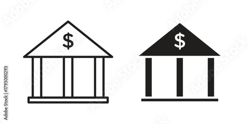 Bank icon in simple modern vector format. EPS icon pack
