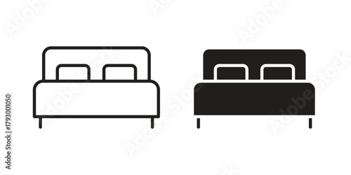 Bed icon in simple modern vector format. EPS icon pack
