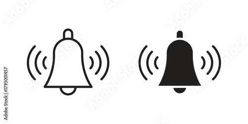 Bell ring icon in simple modern vector format. EPS icon pack