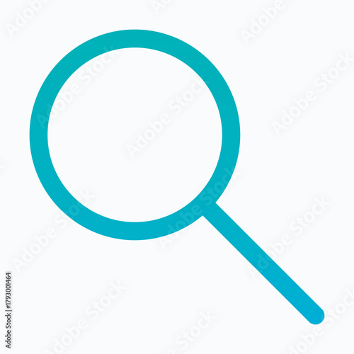 Search Magnifying Glass Symbol Isolated Lineal Gradient Vector Icon.