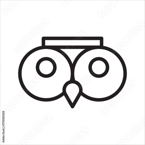 owl icon, simple line vector, simple owl head logo design icon, owl logo vector,