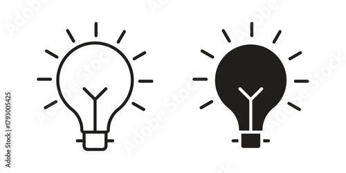 Bulb icon in simple modern vector format. EPS icon pack