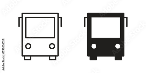 Bus icon in simple modern vector format. EPS icon pack