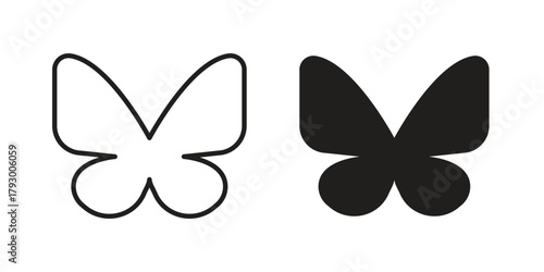Butterfly icon in simple modern vector format. EPS icon pack