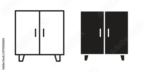 Cabinet icon in simple modern vector format. EPS icon pack