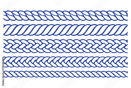 rope brush pattern. Thread pattern seamless . rope vector illustration on white background