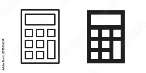 Calculator icon in simple modern vector format. EPS icon pack