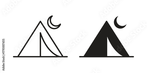 Camping icon in simple modern vector format. EPS icon pack