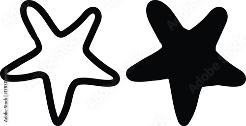Hand-drawn Star Shapes