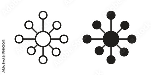 Chart connected icon in simple modern vector format. EPS icon pack