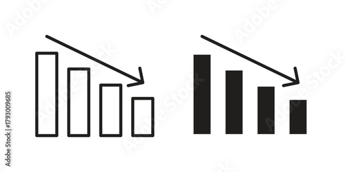 Chat arrow down icon in simple modern vector format. EPS icon pack