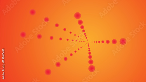 Abstract Dot Pattern in Orange: A captivating visual of vibrant dot patterns radiating outward from a central point, showcasing the seamless blend of digital art and modern design.