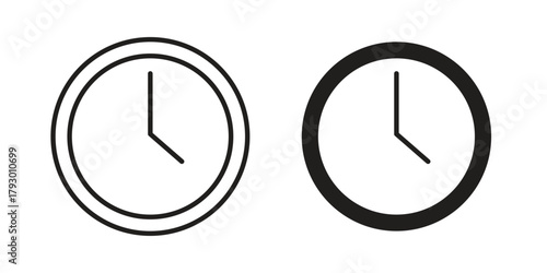 Clock icon in simple modern vector format. EPS icon pack