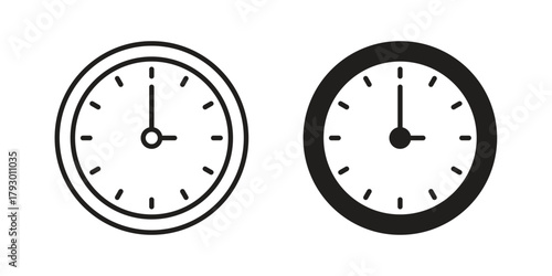 Clock icon in simple modern vector format. EPS icon pack
