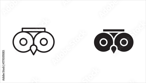 owl icon set, simple line vector, simple owl head logo design icon, owl logo vector,