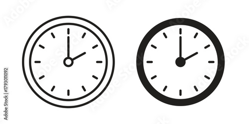 Clock two icon in simple modern vector format. EPS icon pack