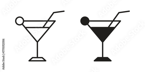 Cocktail icon in simple modern vector format. EPS icon pack