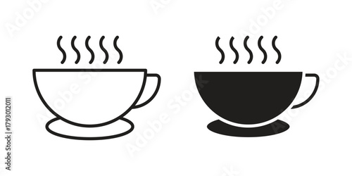 Coffee icon in simple modern vector format. EPS icon pack