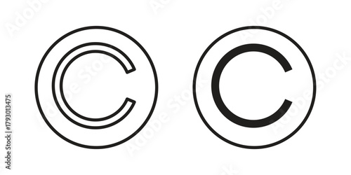 Copyright icon in simple modern vector format. EPS icon pack