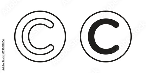 Copyright icon in simple modern vector format. EPS icon pack