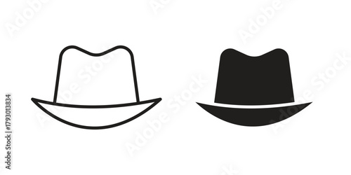 Cowboy icon in simple modern vector format. EPS icon pack
