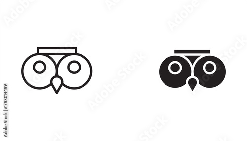 owl icon set, simple line vector, simple owl head logo design icon, owl logo vector,