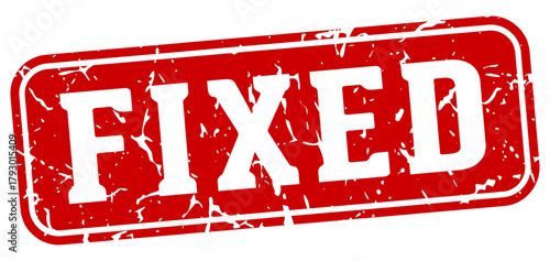 fixed rectangular sign. fixed stamp