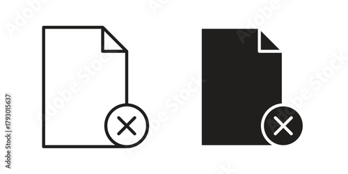 Delete Document icon in simple modern vector format. EPS icon pack