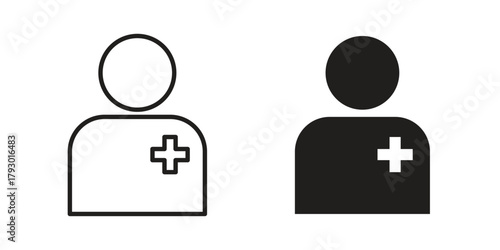 Doctor icon in simple modern vector format. EPS icon pack