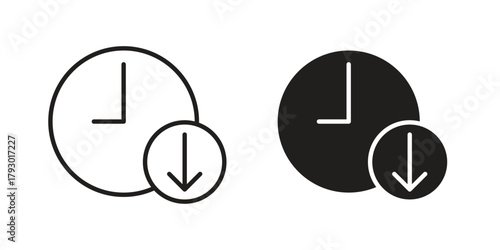 Down time icon in simple modern vector format. EPS icon pack