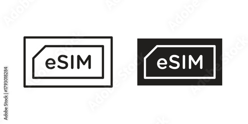 ESIM icon in simple modern vector format. EPS icon pack