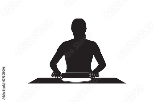 silhouette of a woman making ruti