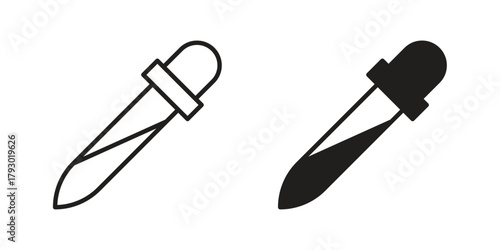 Eye dropper icon in simple modern vector format. EPS icon pack