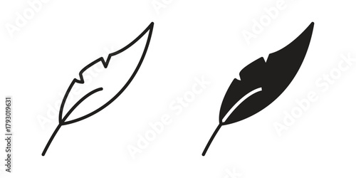 Feather icon in simple modern vector format. EPS icon pack
