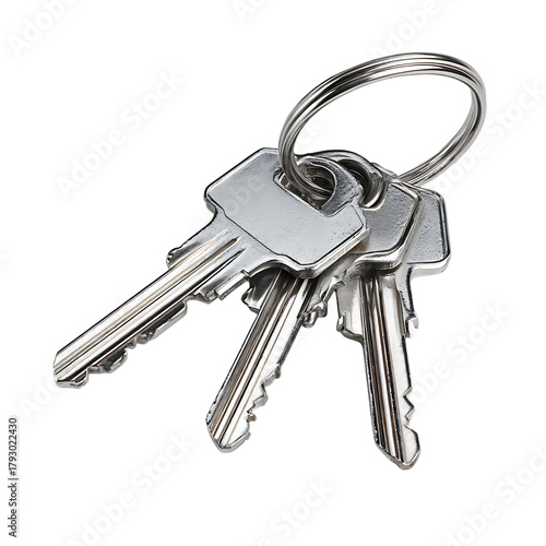  House keys isolated on white background 