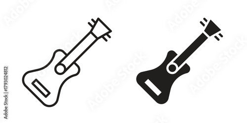 Guitar icon in simple modern vector format. EPS icon pack