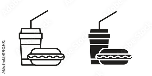 Hamburger soda icon in simple modern vector format. EPS icon pack