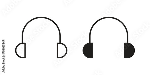 Headset icon in simple modern vector format. EPS icon pack