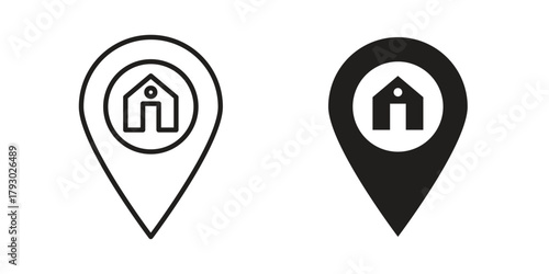 Free Download Home location icon in simple modern vector format. EPS icon pack - GFXLoad