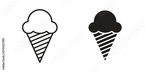 Ice cream icon in simple modern vector format. EPS icon pack