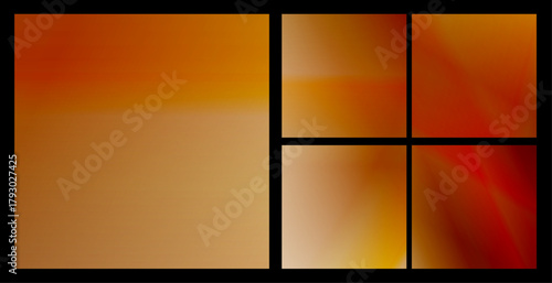 Abstract gradient background, rich shades of orange and red, autumnal warmth, beige abstract background with a blurred bokeh effect, a trendy template with an elegant design concept.