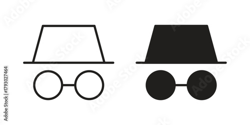 Incognito icon in simple modern vector format. EPS icon pack