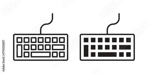 Keyboard icon in simple modern vector format. EPS icon pack