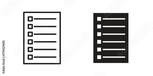 List icon in simple modern vector format. EPS icon pack