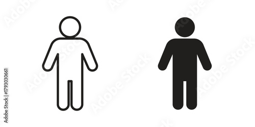 Man icon in simple modern vector format. EPS icon pack